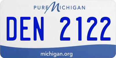 MI license plate DEN2122