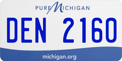 MI license plate DEN2160