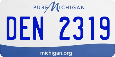 MI license plate DEN2319