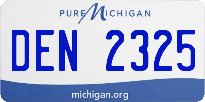 MI license plate DEN2325