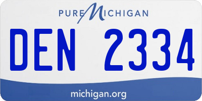 MI license plate DEN2334