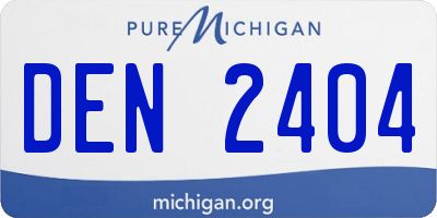 MI license plate DEN2404