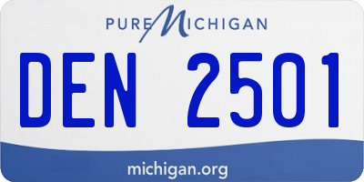 MI license plate DEN2501