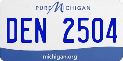 MI license plate DEN2504