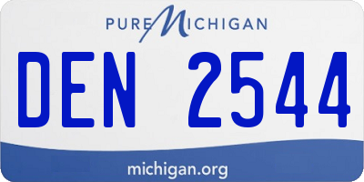 MI license plate DEN2544