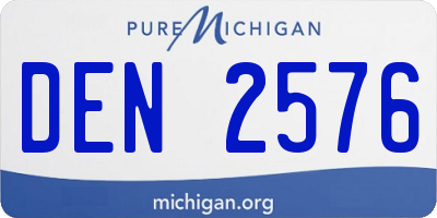 MI license plate DEN2576
