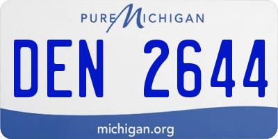 MI license plate DEN2644