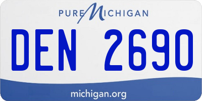 MI license plate DEN2690
