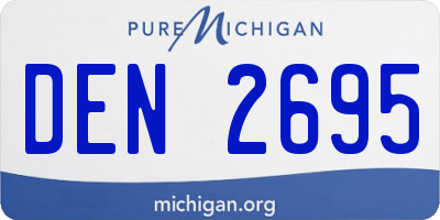 MI license plate DEN2695