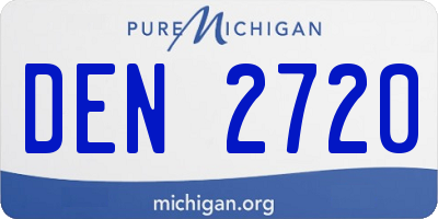 MI license plate DEN2720