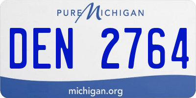 MI license plate DEN2764