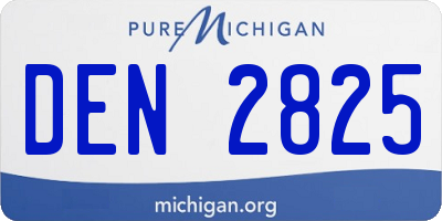 MI license plate DEN2825