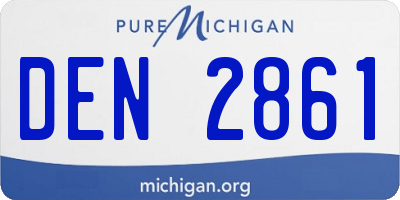 MI license plate DEN2861