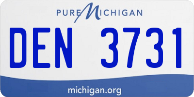 MI license plate DEN3731