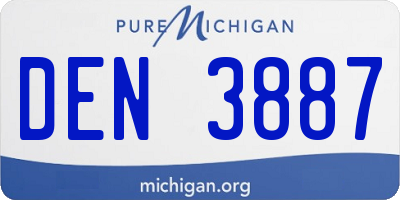 MI license plate DEN3887