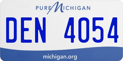 MI license plate DEN4054