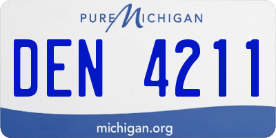MI license plate DEN4211