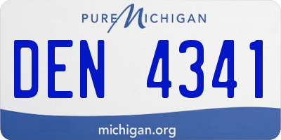 MI license plate DEN4341