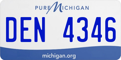 MI license plate DEN4346