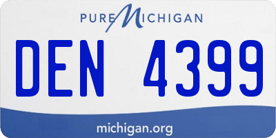 MI license plate DEN4399