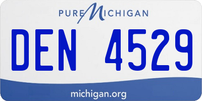 MI license plate DEN4529
