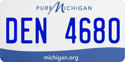 MI license plate DEN4680