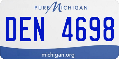 MI license plate DEN4698