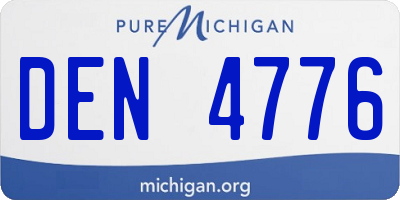 MI license plate DEN4776