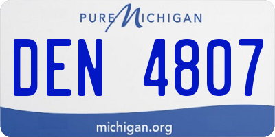 MI license plate DEN4807