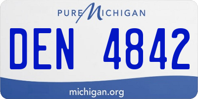 MI license plate DEN4842