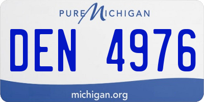 MI license plate DEN4976