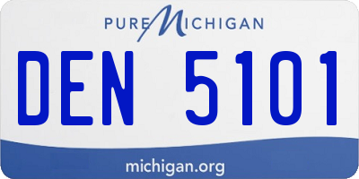 MI license plate DEN5101