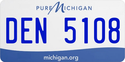 MI license plate DEN5108