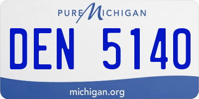 MI license plate DEN5140
