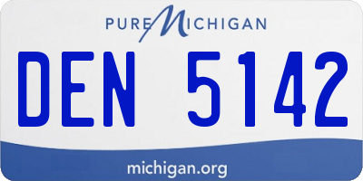 MI license plate DEN5142