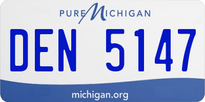 MI license plate DEN5147