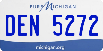 MI license plate DEN5272