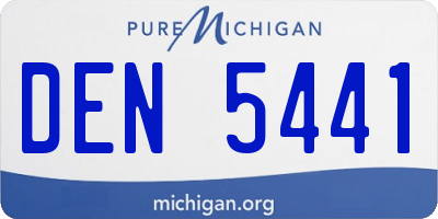 MI license plate DEN5441