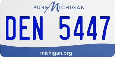 MI license plate DEN5447