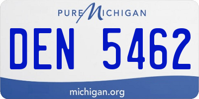 MI license plate DEN5462