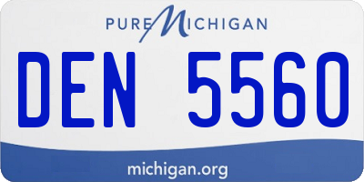MI license plate DEN5560