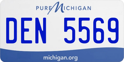 MI license plate DEN5569