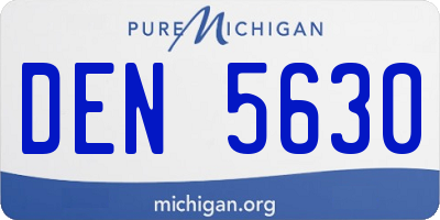 MI license plate DEN5630