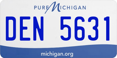 MI license plate DEN5631