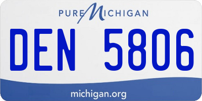 MI license plate DEN5806