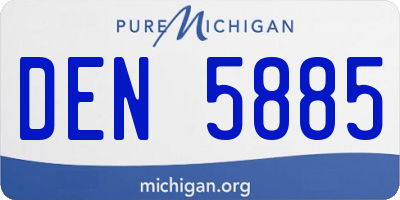 MI license plate DEN5885