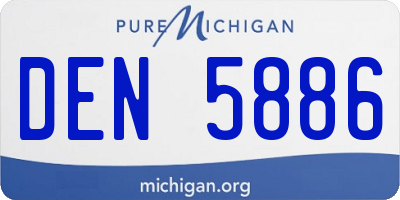 MI license plate DEN5886