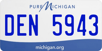 MI license plate DEN5943