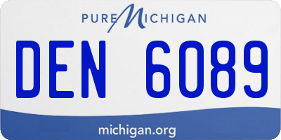 MI license plate DEN6089