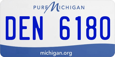 MI license plate DEN6180